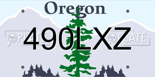 490LXZ Oregon License Plate