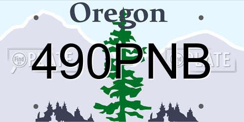 490PNB Oregon License Plate