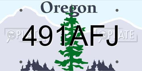 491AFJ Oregon License Plate