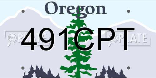 491CPT Oregon License Plate