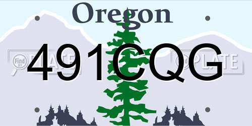 491CQG Oregon License Plate