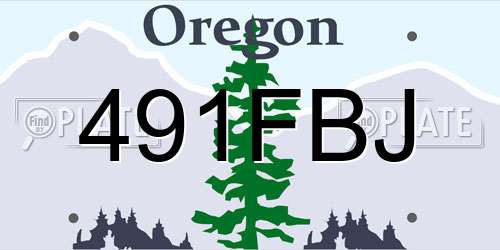 491FBJ Oregon License Plate