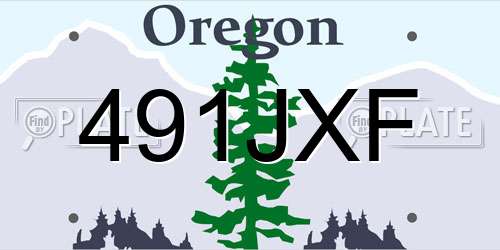 491JXF Oregon License Plate