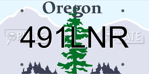 491LNR Oregon License Plate