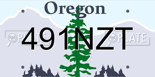491NZT Oregon License Plate