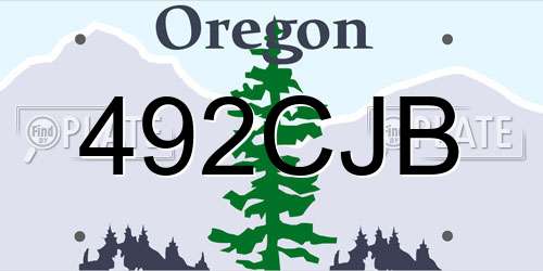 492CJB Oregon License Plate