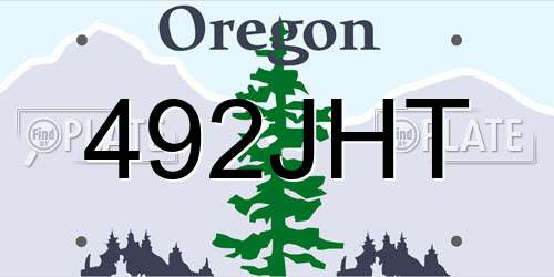 492JHT Oregon License Plate