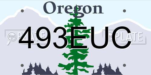 493EUC Oregon License Plate
