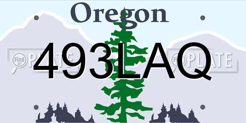 493LAQ Oregon License Plate