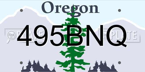 495BNQ Oregon License Plate