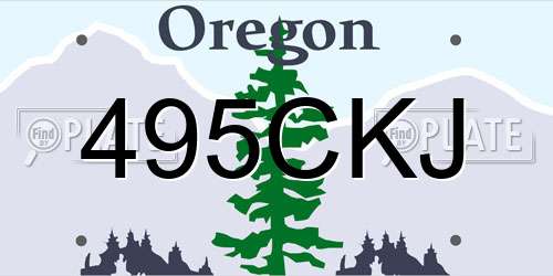 495CKJ Oregon License Plate