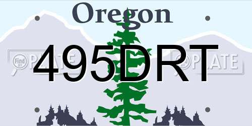 495DRT Oregon License Plate