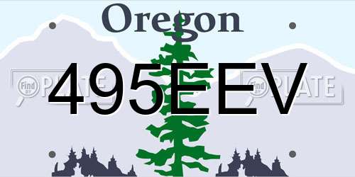 495EEV Oregon License Plate