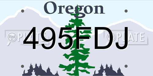 495FDJ Oregon License Plate
