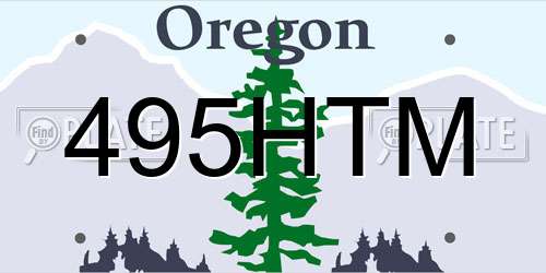 495HTM Oregon License Plate