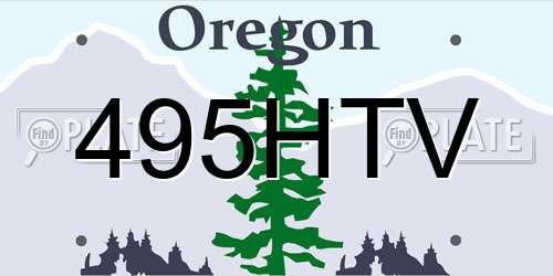 495HTV Oregon License Plate