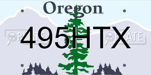 495HTX Oregon License Plate