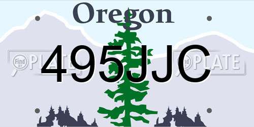 495JJC Oregon License Plate