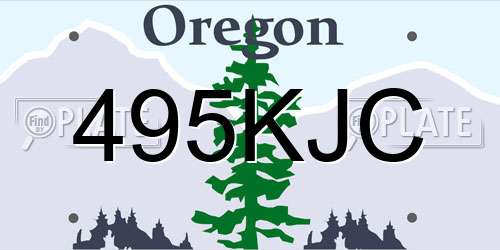 495KJC Oregon License Plate