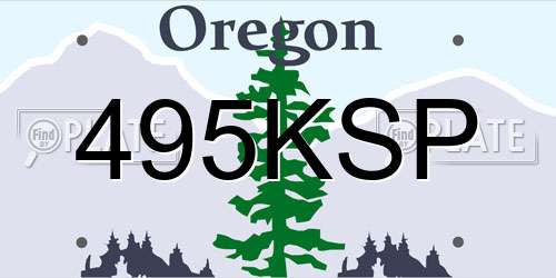 495KSP Oregon License Plate