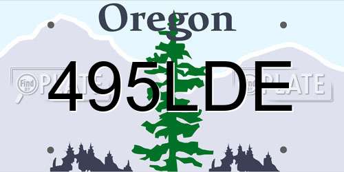 495LDE Oregon License Plate