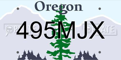 495MJX Oregon License Plate