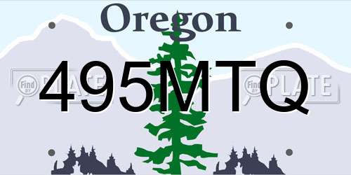 495MTQ Oregon License Plate