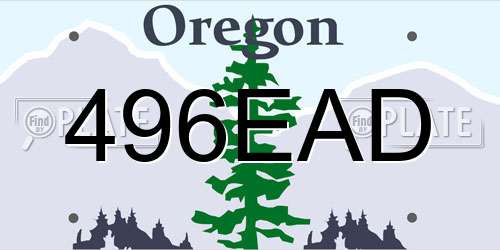 496EAD Oregon License Plate