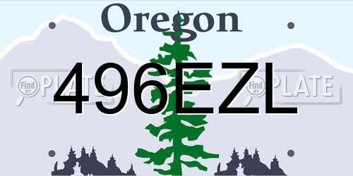 496EZL Oregon License Plate