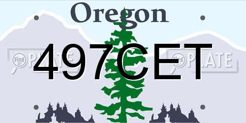 497CET Oregon License Plate