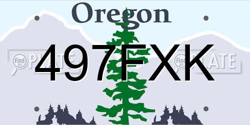 497FXK Oregon License Plate