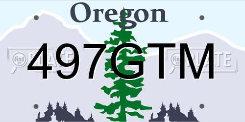 497GTM Oregon License Plate
