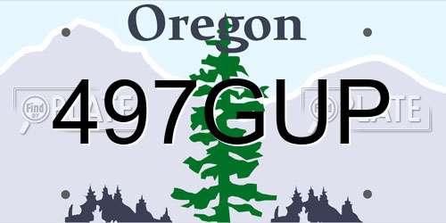497GUP Oregon License Plate