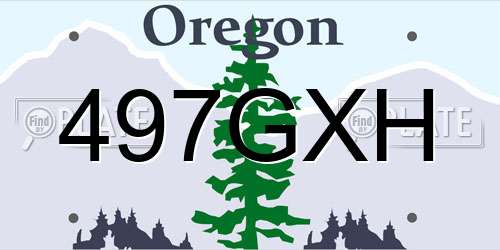497GXH Oregon License Plate