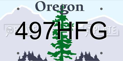 497HFG Oregon License Plate