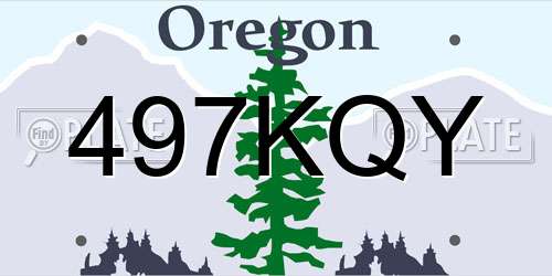 497KQY Oregon License Plate
