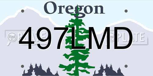 497LMD Oregon License Plate