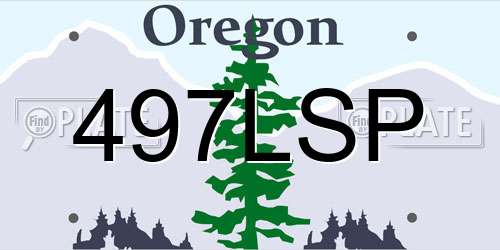 497LSP Oregon License Plate