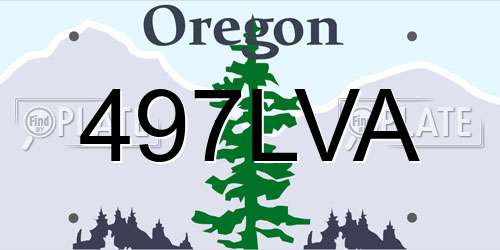 497LVA Oregon License Plate