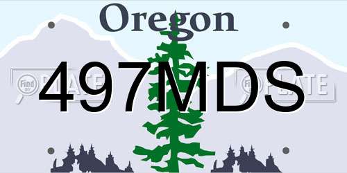 497MDS Oregon License Plate