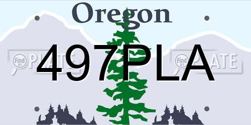 497PLA Oregon License Plate