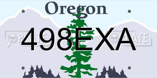 498EXA Oregon License Plate