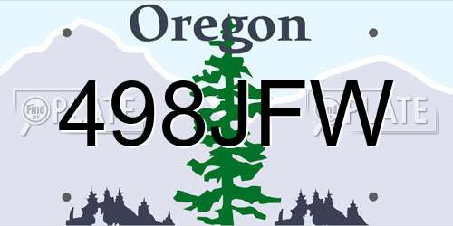 498JFW Oregon License Plate
