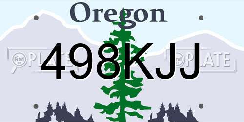 498KJJ Oregon License Plate