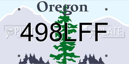 498LFF Oregon License Plate