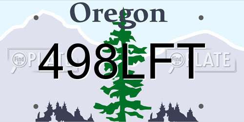 498LFT Oregon License Plate