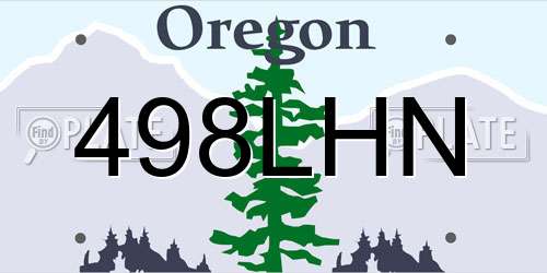 498LHN Oregon License Plate