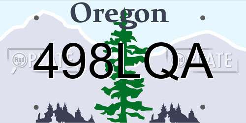 498LQA Oregon License Plate