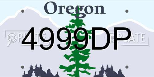 4999DP Oregon License Plate