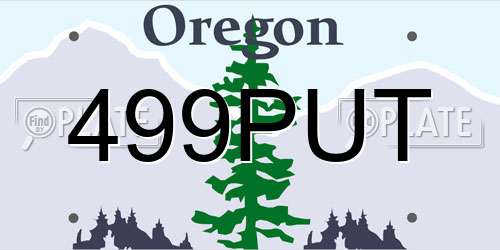 499PUT Oregon License Plate